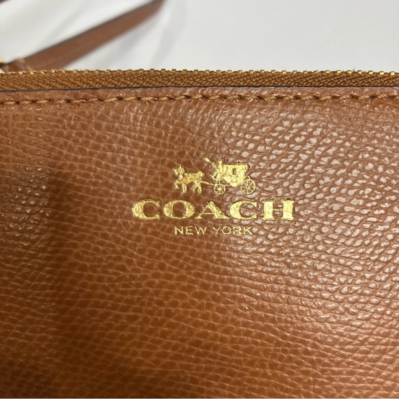 Coach corner zip wristlet caramel small - Picture 5 of 7